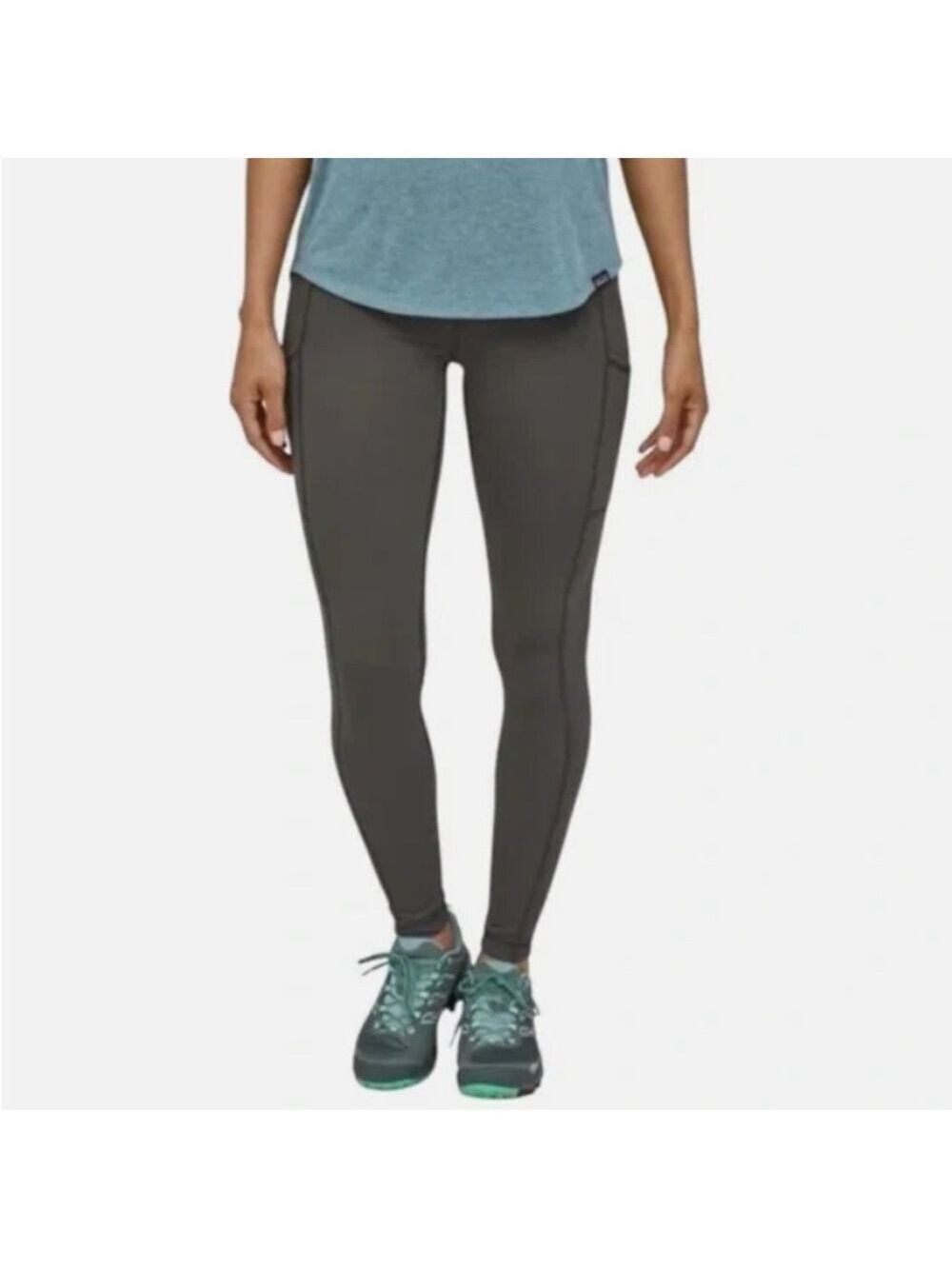 Patagonia Women's Pack Out Active Tights 21995 Grey Sz XL Gorpcore Athleisure